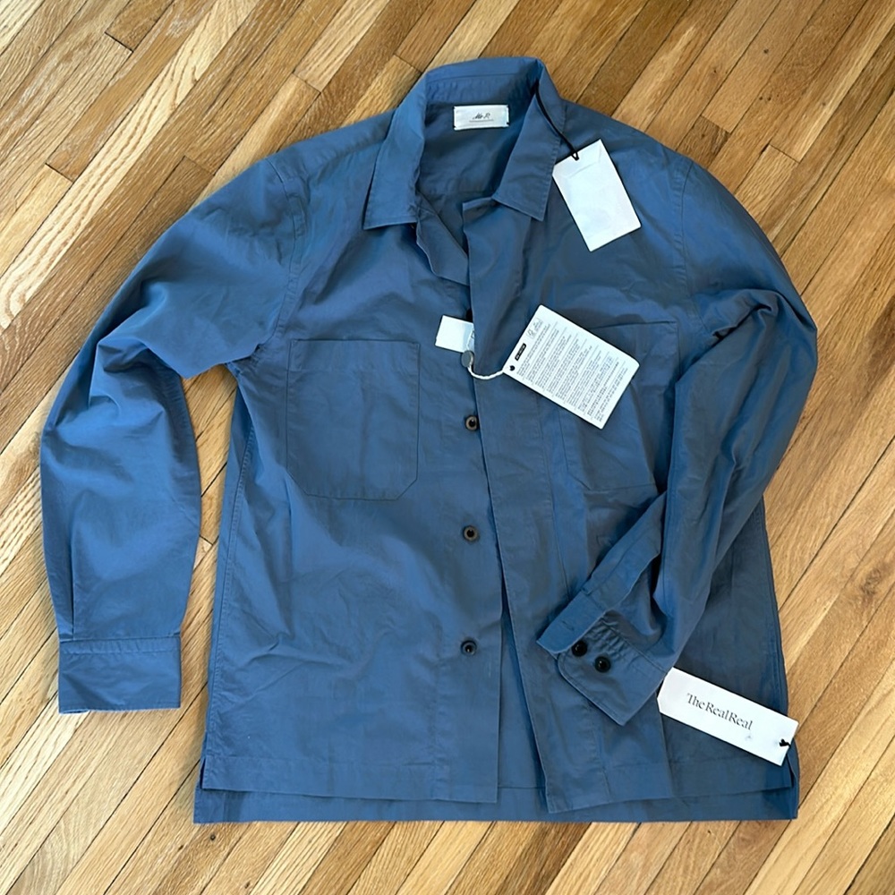 Mr. P / Mr. Porter Slate Blue Shirt Jacket